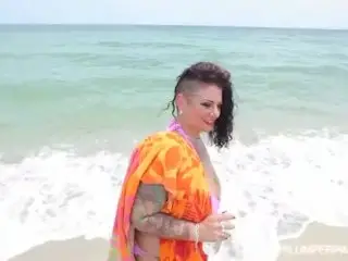 Busty BBW MILF Bunny Erika Xstacy Fucks Beach Bum JB