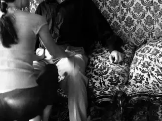Sylvia Sucker's Fine Art Blowjob. CockWorship / Black and White Record.HD.