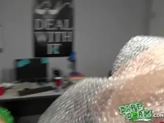 Dare Dorm - Dorm Room Bubble Wrap Party Gets Kinky