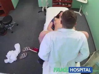 FakeHospital Sexy Brunette Learns that only Hard Cock can Cure her