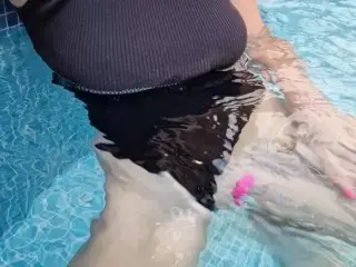 Lovense Control Orgasm in the Public Pool