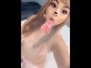 POV Micro Dick Sissy Slut Plays with Snapchat Filters