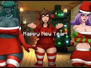 HornyCraft [minecraft Parody Hentai Game PornPlay ] Ep.22 a Happy Lunar Year with three Hot Girls