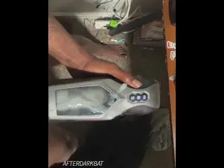 Big Black Dick Milked by Toy Big Cumshot