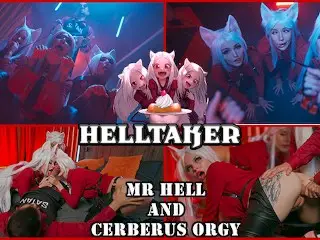 4K Helltaker: mr Hell and Cerberus Orgy