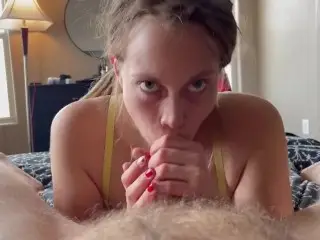 CFNM Cum Fetish in Mouth Close up Blowjob