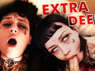 Goth Girls can really Deepthroat