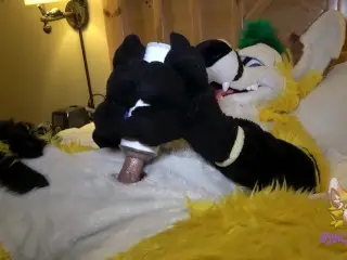 Furry uses Sex Toy until he Cums