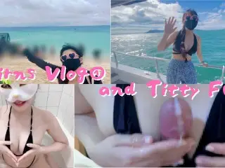 Traveling Couple Micro Bikini Titty Fuck Video in Cairns 1