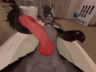 Big Wolf Jerking off his Dick Vrchat Erp