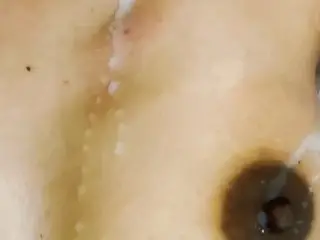 Desi Indian Bitch Fucked Hard in Doggy Amd and got Cummed on her Boobs