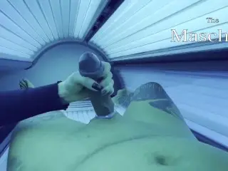 Pretty Employee Eats my Cum !