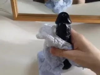 A Wife who Squeezes a Dildo with a Thong and Receives a Lot of Sperm in Delusion Lingerie