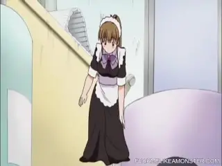 Anime Maid Gets Wet Pussy Fantasizing