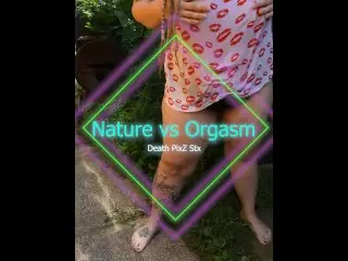 MILF/GILF Mommy Gets Freaky in Nature and has a Big FRIGHT -- will Orgasm Happen for Death PixZ Stx?