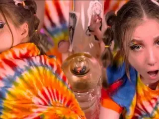 Rainbow Beauty Smoked some Weed and Decided to Smoke my Dick after 4K