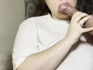 SUCKING HIS DICK AND SWALLOW HIS TASTY CUM AFTER WEEK WITHOUT EACH OTHER