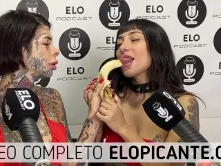 GLORIA NAHIR Y PAO DULZURA COMEN LA BANANA CON CREMA EN EL CUARTO PICANTE