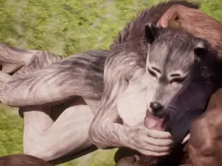 Furry Wolfgirl's Holes are Stretched by Large Cock Minotaur Yiff PoV 3D Hentai