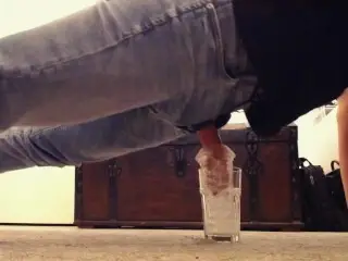 Cum while doing Push-ups