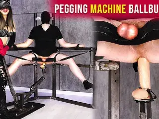 Pegging Fucking Machine and Hard Ballbusting – Strapon Femdom | Era