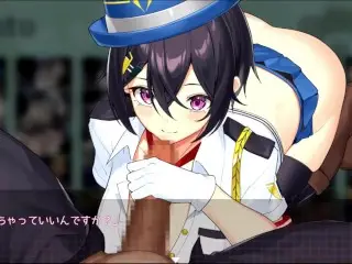 【h GAME】ケイドロ♡美人警官の手コキとフェラでお詫びします 巨乳 エロアニメ