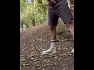 JERKING OFF IN THE WOODS