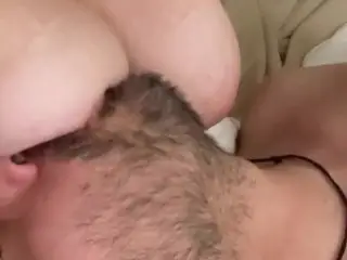 Drinking Sweet Breast Milk while Fondling my Cock