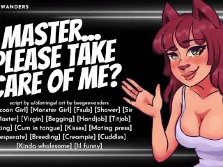 Cute Clutzy Tanuki Girl Begs you to be her Master || Wholesome Monstergirl ASMR Roleplay for Men