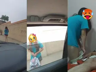 Beautiful Young Picker gives her Buttocks for some Aluminum Cans