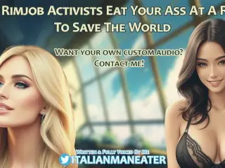 Sexy Rimjob Activists Eat your Ass at a Rally to Save the World | FFM | Audio Roleplay