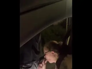 HUSBAND PULLS THE CAR OVER TO WATCH WIFE SUCK OFF a STRANGER THROUGH THE WINDOW