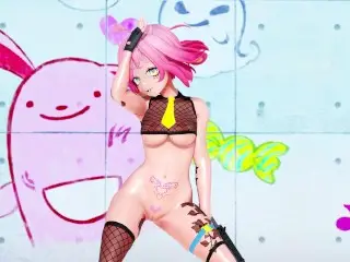 MMD Hentai 3D VTuber el_XoX Strips to 