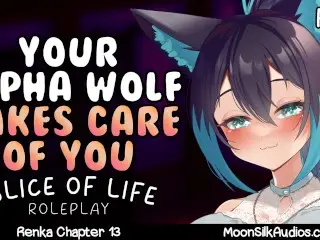 F4M - taking Care of you - Alpha Wolf Girl x Injured Listener - Personal Attention - ASMR