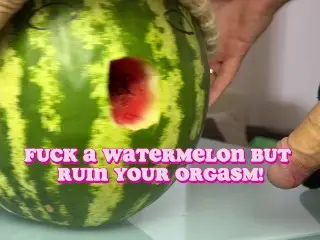 Allowed Slave to Fuck Watermelon in her Mouth like a Slut. ASMR Sounds like Pussy