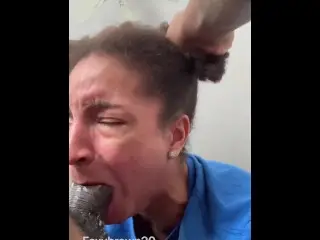 Face Fucking Sluts Mouth like a PUSSY