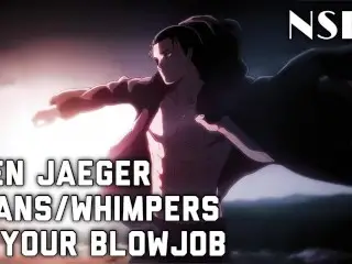 Eren Jaeger Moans and Whimpers to a Blowjob