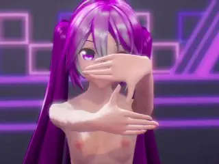 Hatsune Miku Hentai Cynical Night Plan Undress Dance Small Tits MMD 3D Purple Hair Color Edit Smixix