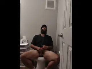 Cum with me in the Bathroom. Uncut Unedited Cumshot