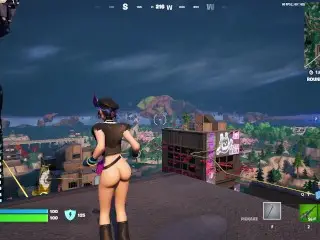 Fortnite Gameplay (huntress Helsie Pantless)