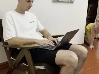 Step-sister Distracts from Work