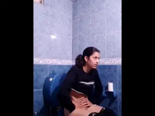 Oh she has a Hard Time going to the Bathroom