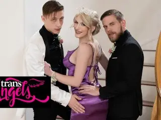 TRANS ANGELS - Izzy Wilde Takes Cole Church's & Steve Rickz's Dicks from behind at the Prom Night