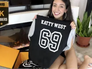 Unpacking 50k Subscribers Pornhub Box, Dirty Talk and Fitting - Katty West