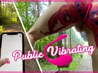 Public dare - Stepsister Walks outside with no Panties and with Remote Control Vibrator in her Pussy