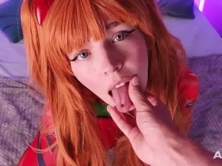 Asuka Langley Sucks a Fat Cock