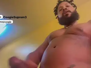 Coogie Supreme almost Caught Jerking off in Hotel Lobby. Huge Cum Shot on Floor