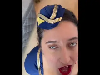 Vertical Video Susy Blue must Wait for her Facial Cumshot she is not Allowed to help