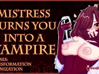 Mistress Turns you into a Female Vampire [ASMR RP] [F4M] [JOI] [gender Bender] [feminization}