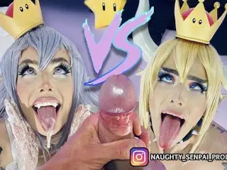 BOWSETTE vs BOOSETTE Battle! (PMV) Cosplay Ahegao, Rough Sex, Sloppy Blowjob, Nylon Feet, Footjob